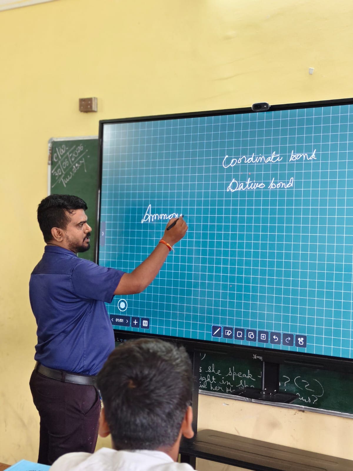 Students learning in a smart classroom